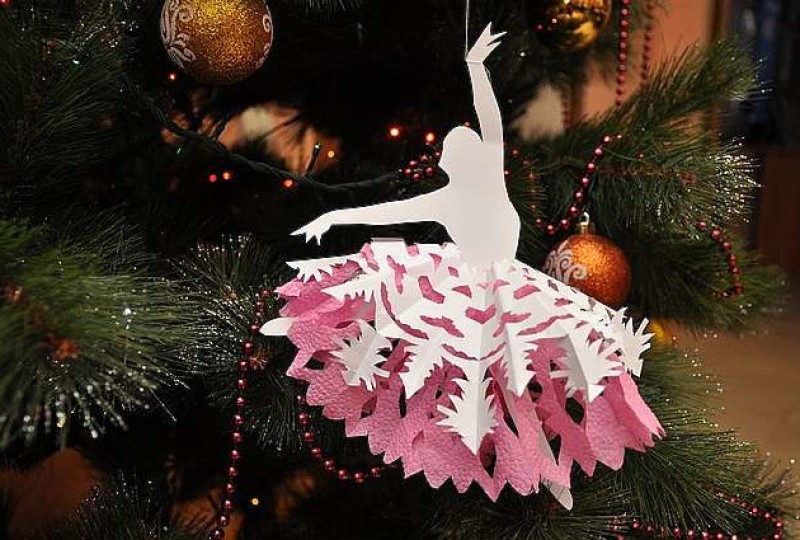 Снежинка балеринка из бумаги своими руками. Шаблоны и видеоурок