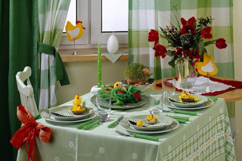 Сервировка стола к празднику Пасхи