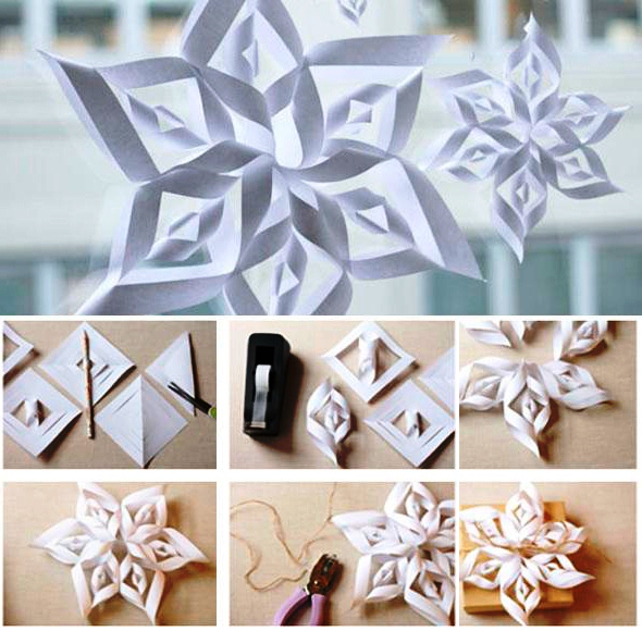 Объемные снежинки из бумаги своими руками: новые фото-идеи
