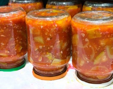 Юрча — салат из кабачков и помидор без стерилизации